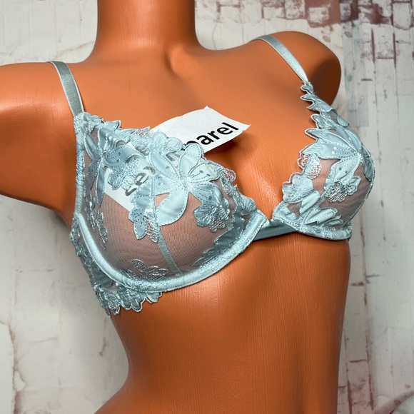 Victoria's Secret Other - VS LUXE 36C 36D PLUNGE LUXE LINGERIE BRA APPLIQUÉ EMBROIDERY FLORAL BRA SEXY